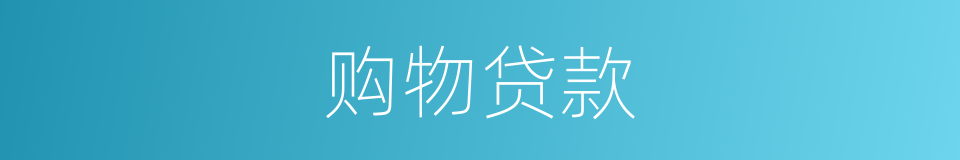 购物贷款的同义词