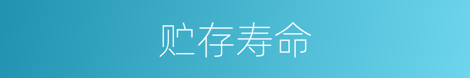 贮存寿命的同义词