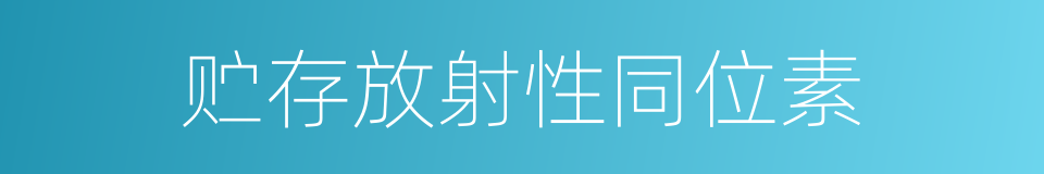 贮存放射性同位素的同义词