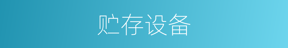 贮存设备的同义词