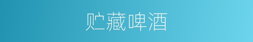贮藏啤酒的同义词