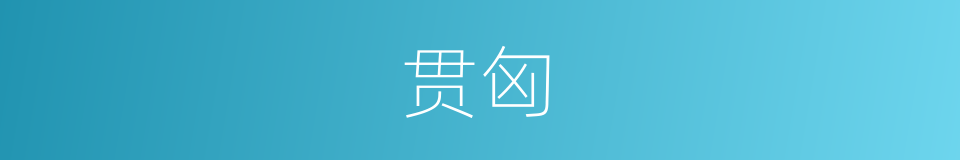 贯匈的意思