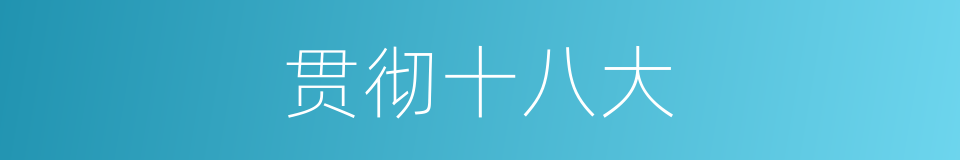 贯彻十八大的同义词