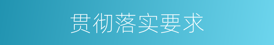 贯彻落实要求的同义词