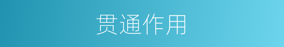 贯通作用的同义词