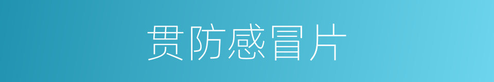 贯防感冒片的同义词