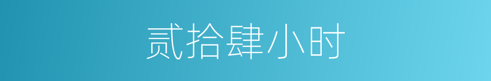 贰拾肆小时的同义词