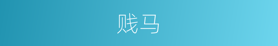 贱马的同义词
