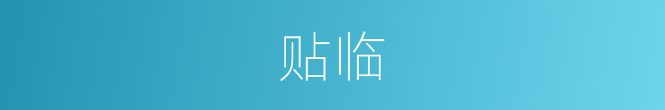 贴临的同义词