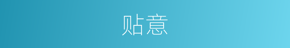贴意的意思