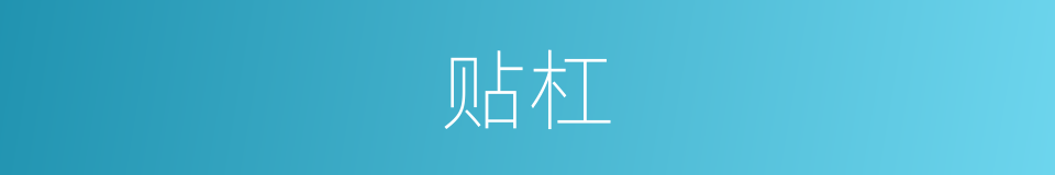 贴杠的同义词