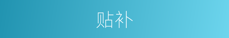 贴补的意思