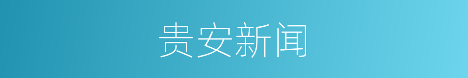贵安新闻的同义词