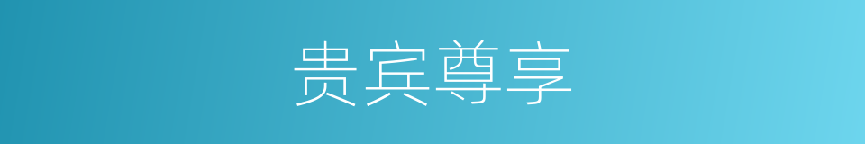 贵宾尊享的同义词