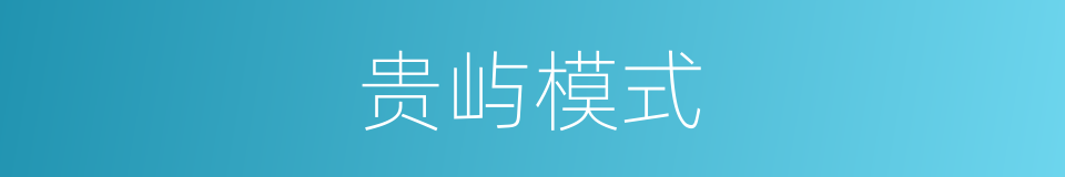 贵屿模式的同义词
