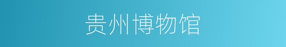 贵州博物馆的同义词