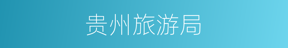 贵州旅游局的同义词