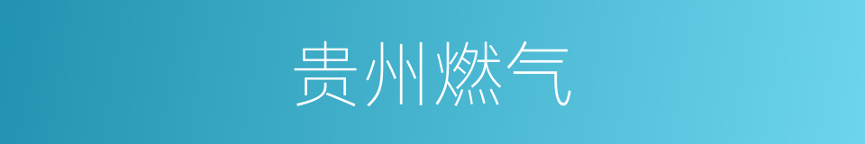 贵州燃气的同义词