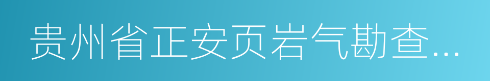 贵州省正安页岩气勘查区块探矿权拍卖公告的同义词