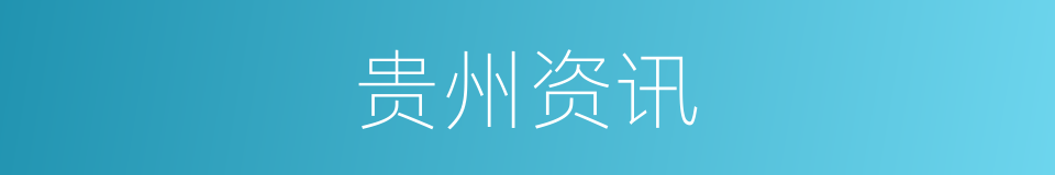 贵州资讯的同义词