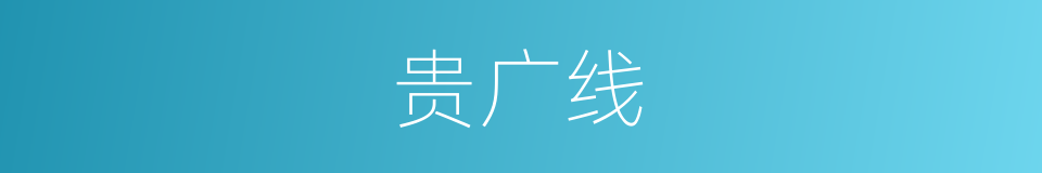 贵广线的同义词