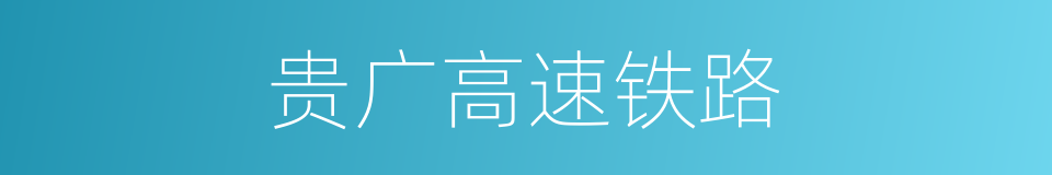 贵广高速铁路的同义词