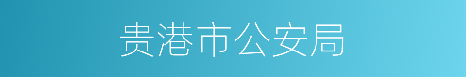 贵港市公安局的同义词