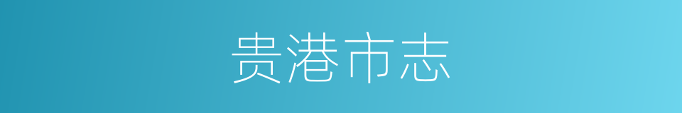 贵港市志的同义词