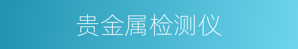 贵金属检测仪的同义词