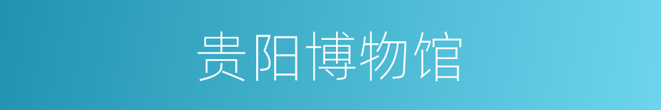 贵阳博物馆的同义词