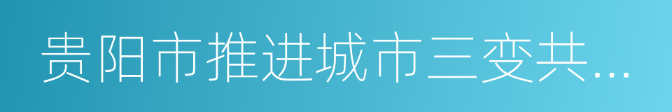 贵阳市推进城市三变共享资源规划导则的同义词