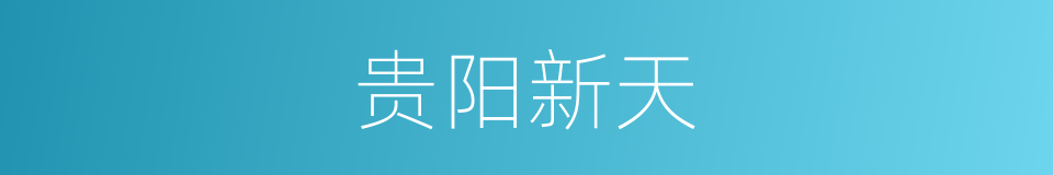 贵阳新天的同义词