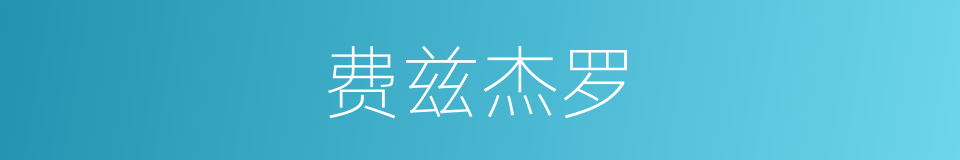 费兹杰罗的同义词
