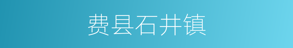 费县石井镇的同义词