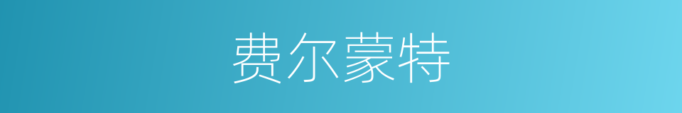 费尔蒙特的同义词