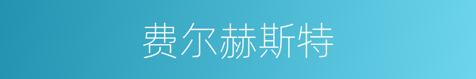 费尔赫斯特的同义词