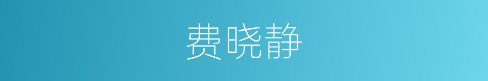 费晓静的同义词