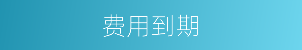 费用到期的同义词