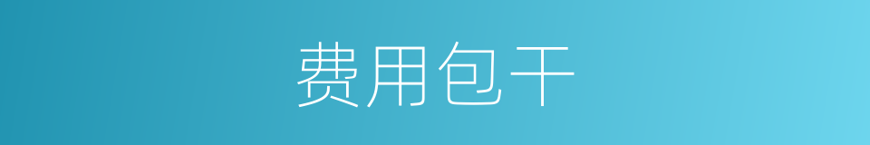 费用包干的同义词