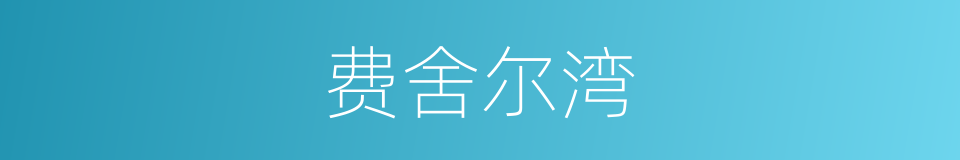 费舍尔湾的同义词