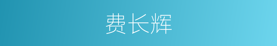 费长辉的同义词