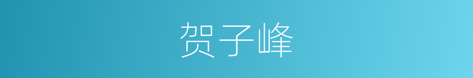 贺子峰的同义词