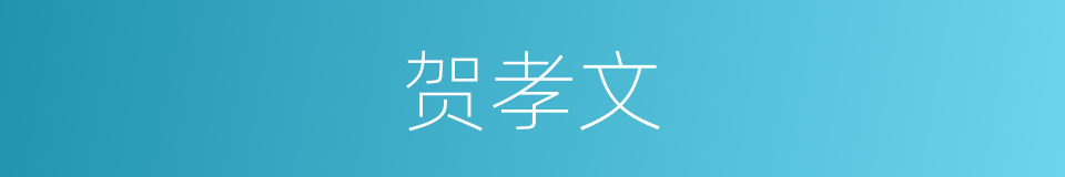 贺孝文的同义词