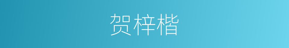 贺梓楷的同义词