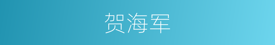 贺海军的同义词