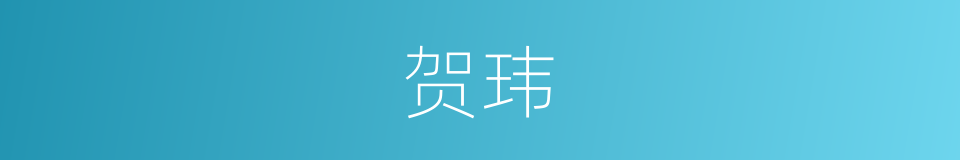 贺玮的同义词
