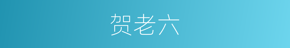 贺老六的同义词