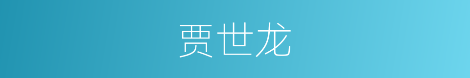 贾世龙的同义词