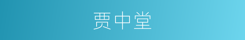 贾中堂的同义词