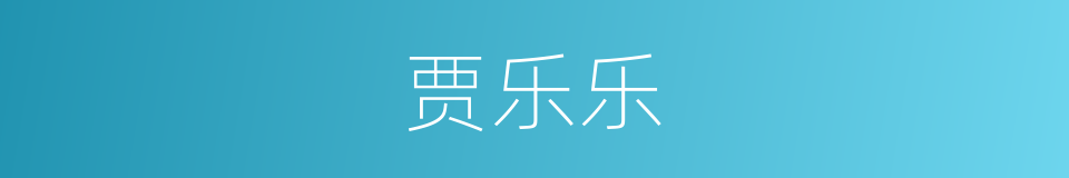 贾乐乐的同义词